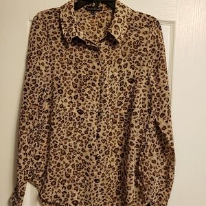 Cheetah print blouse